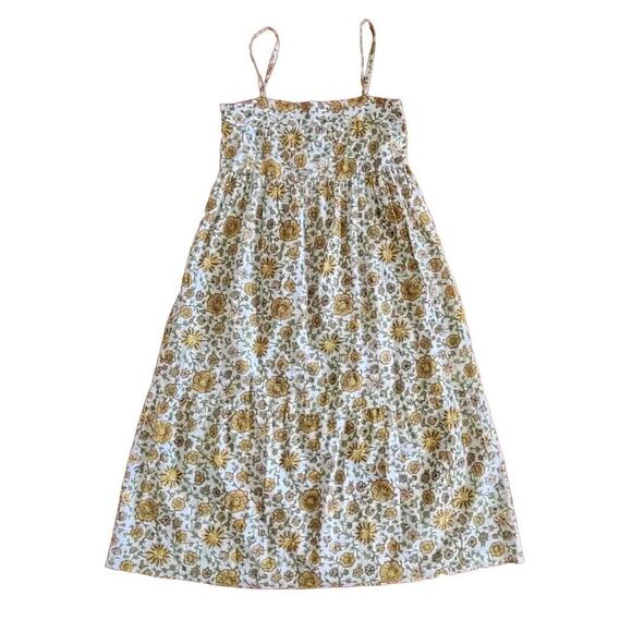 Rachel Pally Women's Cotton Midi Boho Syd Dress Size S In Marigold Block Print - Picture 2 of 7